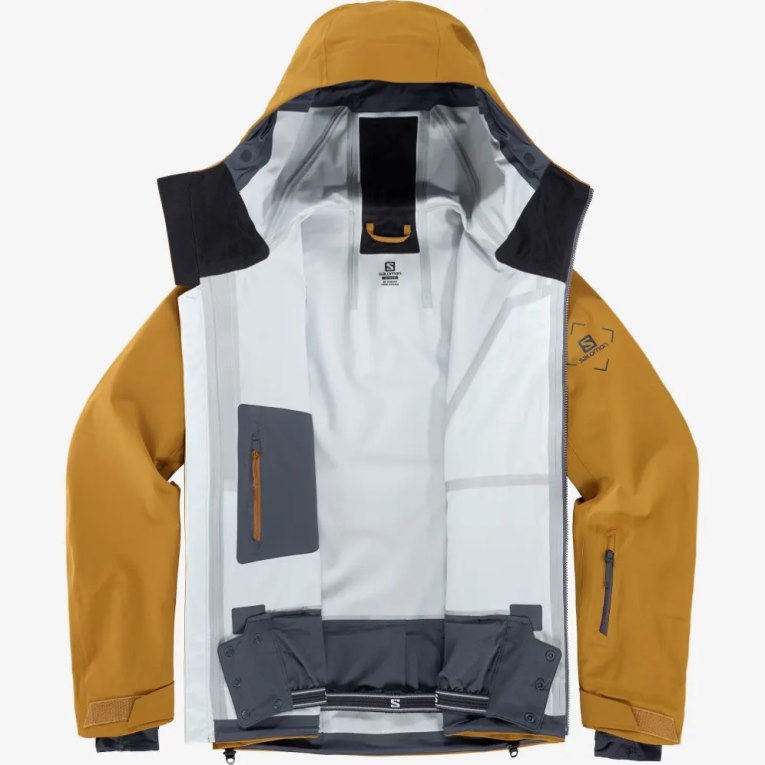 Yellow Salomon Outlaw 3L Shell Men's Ski Jackets | IE ZI1358